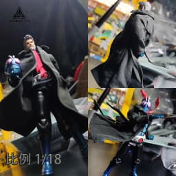 1/18 Scale Long Trench Coat |3.75-Inch Styled Jacket |Figure Clothes for BFS and Dark Source Series |Wire-Shaped BJD Clothing
