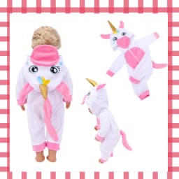 Doll Clothes for 17-18 Inch Dolls 43 cm Doll Baby Born Doll Cute Jumpers Rompers Suit Warm Clothes on A Doll Baby Christmas Gift
