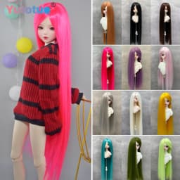 Yutotue Dolls Long Straight Hair Wigs for 1/3 1/4 1/6 Ball Jointed Doll BJD Fashion Doll DIY Replace Toy