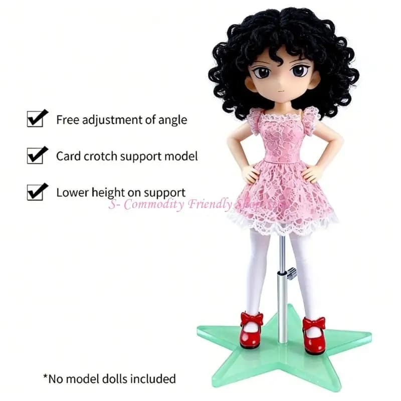 85AE Plastic Doll Stand For 1/8 1/12 Action Figures With Enhanced Stability Doll Display Holder for Exhibition
