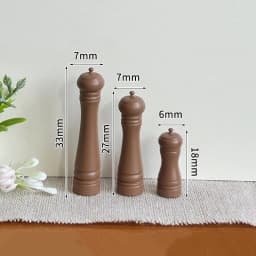 New 3Pcs Doll House Furniture Gift Dollhouse Alloy Cooking Pepper Grinding Bottle Miniature Mini Scene Model Doll Accessories