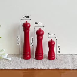 New 3Pcs Doll House Furniture Gift Dollhouse Alloy Cooking Pepper Grinding Bottle Miniature Mini Scene Model Doll Accessories