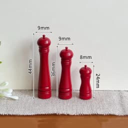 New 3Pcs Doll House Furniture Gift Dollhouse Alloy Cooking Pepper Grinding Bottle Miniature Mini Scene Model Doll Accessories