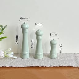 New 3Pcs Doll House Furniture Gift Dollhouse Alloy Cooking Pepper Grinding Bottle Miniature Mini Scene Model Doll Accessories
