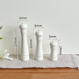 New 3Pcs Doll House Furniture Gift Dollhouse Alloy Cooking Pepper Grinding Bottle Miniature Mini Scene Model Doll Accessories