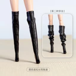 Doll Shoes Parts 1/6 Supermodel Doll Senior Sense Winter Retro Suede Knee-High Boots Fashion Leather Boots For Babi FR Xianxian