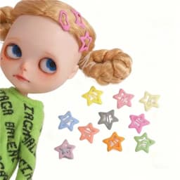 For BJD Blythe Doll 1/6 1/12 OB11 Hairpins Hair Headwear Colorful Mini 2.5cm 3cm Bangs Hair Clip Clothing Clothes Accessories