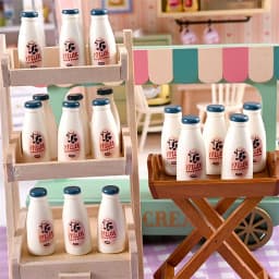 5/10PCS Miniature Food Model Toy Milk Bottle Drinks Dollhouse Accessories Kids Toy Dollhouse Kitchen Ornaments Photography Props