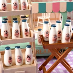 5/10PCS Miniature Food Model Toy Milk Bottle Drinks Dollhouse Accessories Kids Toy Dollhouse Kitchen Ornaments Photography Props