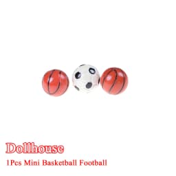 1Pcs 1:6/1:12 Dollhouse Miniature Sports Balls Soccer Football and Basketball Decor