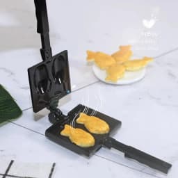 Dollhouse Copper Mini Taiyaki Mold Baking Pan Miniature Items Braised Snapper Mould Food Doll House Kitchen Accessories