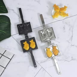 Dollhouse Copper Mini Taiyaki Mold Baking Pan Miniature Items Braised Snapper Mould Food Doll House Kitchen Accessories