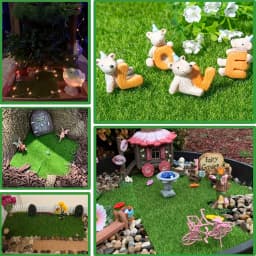 1-3 Packs 15x15cm Dollhouse Miniature Grass Pad Simulation Lawn for Micro Landscape DIY Model Accessories