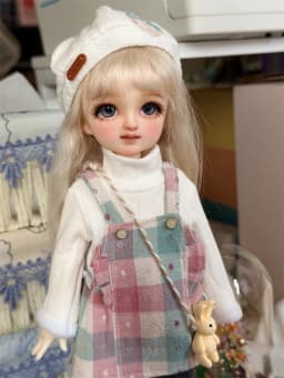 BJD doll clothes suitable for 1/4 1/5 1/6 size suspender skirt clothes set doll accessories (6 points)