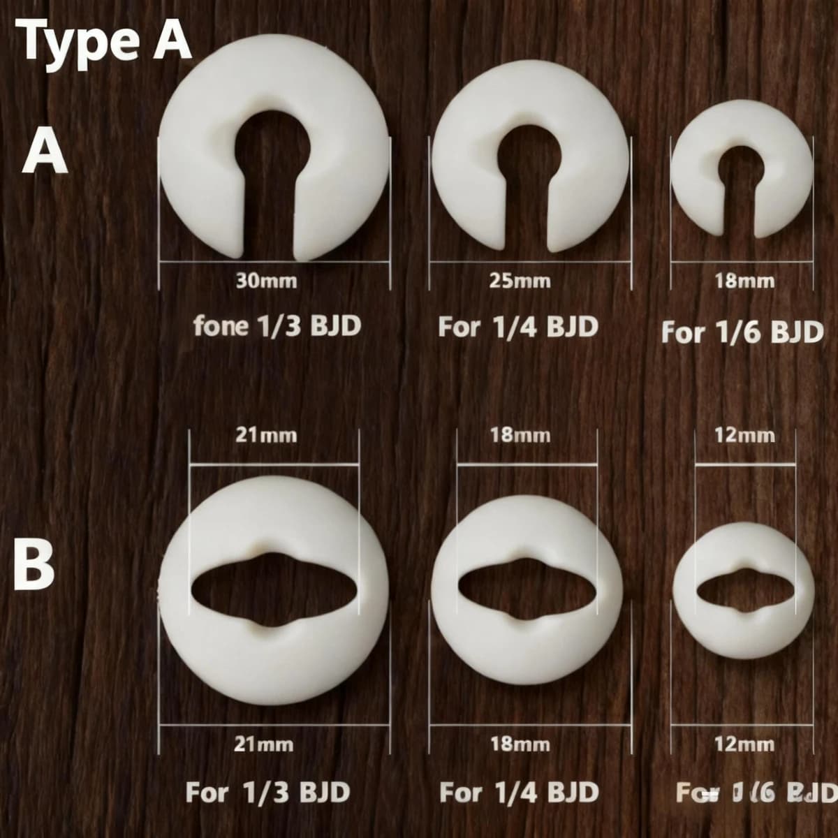 BJD Neck Connector 3/4/6 Size Doll Anti-Elastic Retraction Spacer Rubber Head Resin Head Pressure-Resistant Fit, BJD Accessories