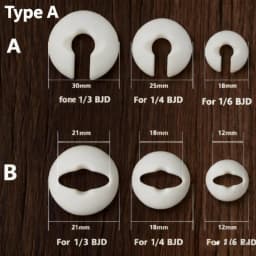 BJD Neck Connector 3/4/6 Size Doll Anti-Elastic Retraction Spacer Rubber Head Resin Head Pressure-Resistant Fit, BJD Accessories