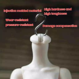 BJD Neck Connector 3/4/6 Size Doll Anti-Elastic Retraction Spacer Rubber Head Resin Head Pressure-Resistant Fit, BJD Accessories