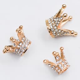 **2/3pcs Dollhouse Miniature Gold Mini Alloy Crown Rhinestone Princess Crown Small Tiara Model Toys Dollhouse Accessories