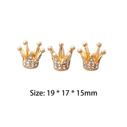 **2/3pcs Dollhouse Miniature Gold Mini Alloy Crown Rhinestone Princess Crown Small Tiara Model Toys Dollhouse Accessories