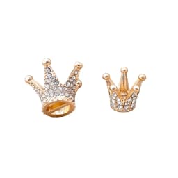 **2/3pcs Dollhouse Miniature Gold Mini Alloy Crown Rhinestone Princess Crown Small Tiara Model Toys Dollhouse Accessories