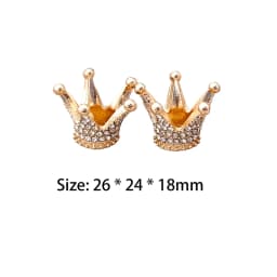 **2/3pcs Dollhouse Miniature Gold Mini Alloy Crown Rhinestone Princess Crown Small Tiara Model Toys Dollhouse Accessories