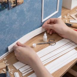 Mini Ceiling Line Skirting Board Trim for Dollhouse Realistic Micro Landscape House Decoration