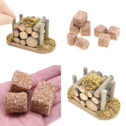 New 1:12 Scale Dollhouse Firewood Pile Multistyles Mini Cart Scene Model Micro Landscape Fairy Garden Decor