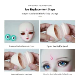 4mm 6mm 8mm 10mm Glass Eyes Eyeball Handle Style Black DIY Doll Making Crafts Accessories Black Pearl Eyes