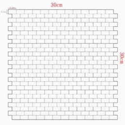 30*30CM 1:12 Dollhouse Furniture Items Miniature White PVC Tile Stickers Bricks Wallpaper Model DIY Decor Scene Accessories
