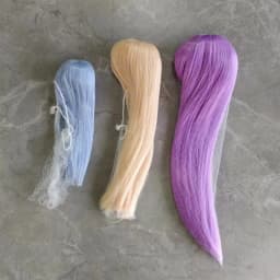 Fashion 1/3 1/4 1/6 1/8 Doll's Wig for 60/45/30cm Bjd SD Doll Long Straight Hair with Uncut Bangs Accessories, No Doll