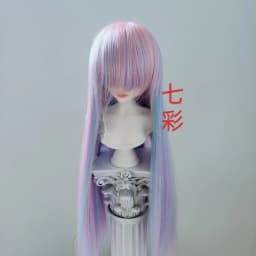 Fashion 1/3 1/4 1/6 1/8 Doll's Wig for 60/45/30cm Bjd SD Doll Long Straight Hair with Uncut Bangs Accessories, No Doll