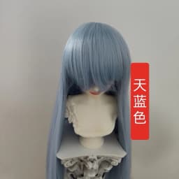 Fashion 1/3 1/4 1/6 1/8 Doll's Wig for 60/45/30cm Bjd SD Doll Long Straight Hair with Uncut Bangs Accessories, No Doll