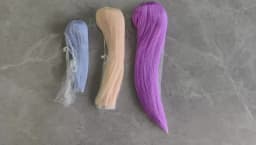 Fashion 1/3 1/4 1/6 1/8 Doll's Wig for 60/45/30cm Bjd SD Doll Long Straight Hair with Uncut Bangs Accessories, No Doll