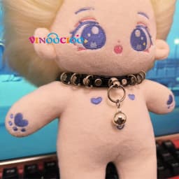 20cm Cotton Doll Accessories Choker Devil Eyes Necklace Leather Belt Waistband with Weapons Punk Style Cotton Doll Accessories