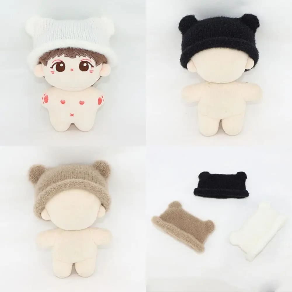 New Mini Dollhouse Miniature Hat Handmade 5 Styles Tassel Straw Hat Doll House Ornament Hand Weaved Hats 10cm Cotton Dolls