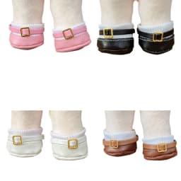 Cute Round Toe Leather Shoes for 20cm Cotton Doll Personalized Cute Doll Accessories Dress Up Boys and Girls Brithdays Gift
