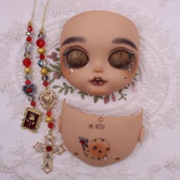 ICY DBS Blyth 1/6 Hand Painted Makeup Panel White and tan skin frosted Skin with Screws and Cute String DIY Toy SD