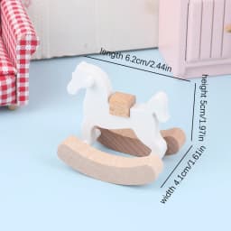 1/12 Dollhouse Baby Bedroom Furniture Accessories Slide/Trojan Horse/Table/ Dining Chair/Bed For Kids Pretend Play Toy