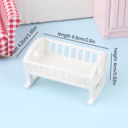 1/12 Dollhouse Baby Bedroom Furniture Accessories Slide/Trojan Horse/Table/ Dining Chair/Bed For Kids Pretend Play Toy