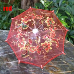 New Lace Umbrella Doll Accessories Baby Kids Mini Embroidered Umbrellas For Handmade Doll Plastic Doll Girls Toy Gifts