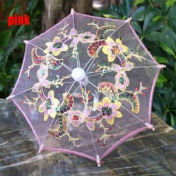 New Lace Umbrella Doll Accessories Baby Kids Mini Embroidered Umbrellas For Handmade Doll Plastic Doll Girls Toy Gifts