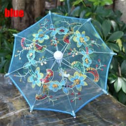 New Lace Umbrella Doll Accessories Baby Kids Mini Embroidered Umbrellas For Handmade Doll Plastic Doll Girls Toy Gifts