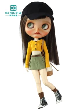 Toys Doll Clothes Fashionable Candy-Colored Knits, Jeans Fit 28cm Blyth OB22 OB24 Doll Accessories Toy Gifts