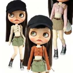 Toys Doll Clothes Fashionable Candy-Colored Knits, Jeans Fit 28cm Blyth OB22 OB24 Doll Accessories Toy Gifts