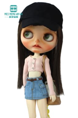 Toys Doll Clothes Fashionable Candy-Colored Knits, Jeans Fit 28cm Blyth OB22 OB24 Doll Accessories Toy Gifts