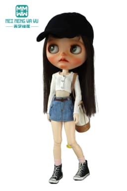 Toys Doll Clothes Fashionable Candy-Colored Knits, Jeans Fit 28cm Blyth OB22 OB24 Doll Accessories Toy Gifts