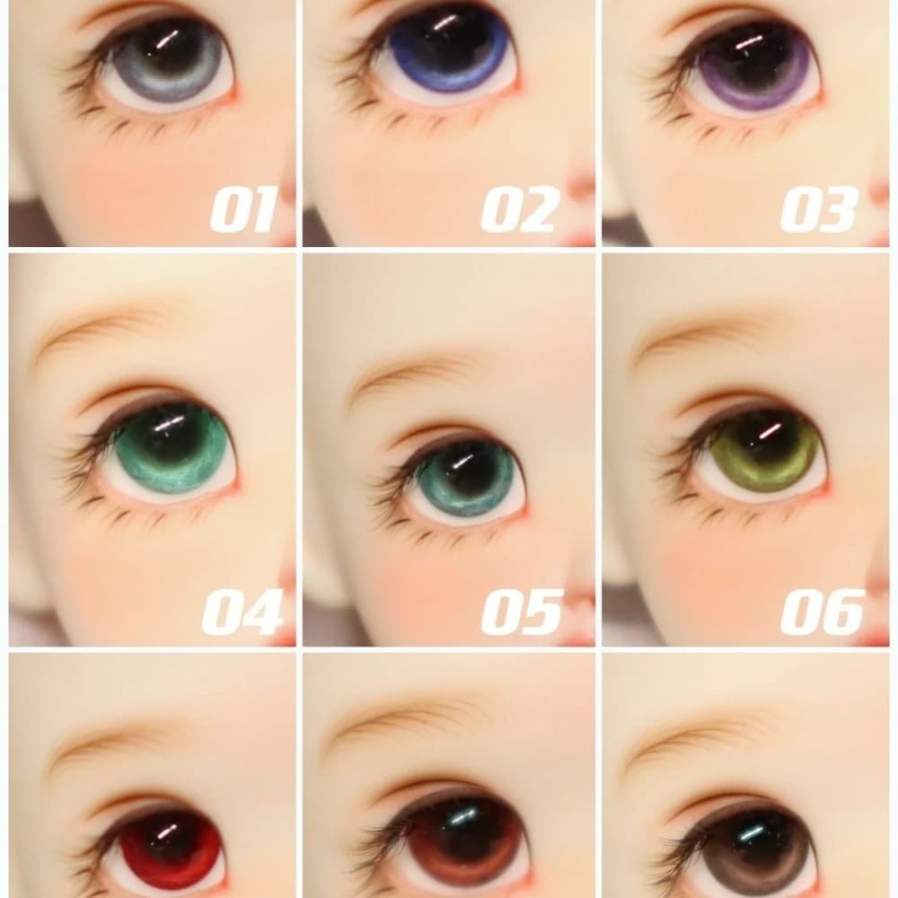 New 12/14/16/18mm Doll's Eyes for 1/3 1/4 1/6 Bjd Doll Handmade Plaster Eyeball Imitation Glass Eye Girl Toys Doll Accessories