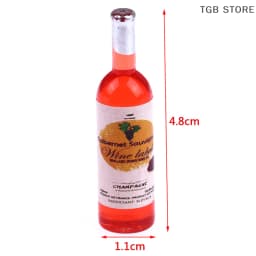 5PCS 1:12 Dollhouse Miniture Simulation Wine Bottle Kitchen Living Room Decoration Accessories