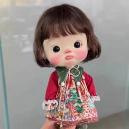 Blyth doll wig soft wavy curving air bangs Long hair Short hair High Ponytail for Big Size Head Doll DianDian Wig 9-10 inch