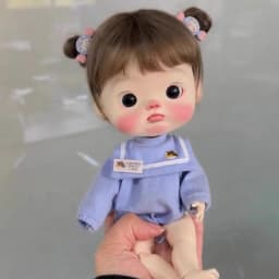 Blyth doll wig soft wavy curving air bangs Long hair Short hair High Ponytail for Big Size Head Doll DianDian Wig 9-10 inch